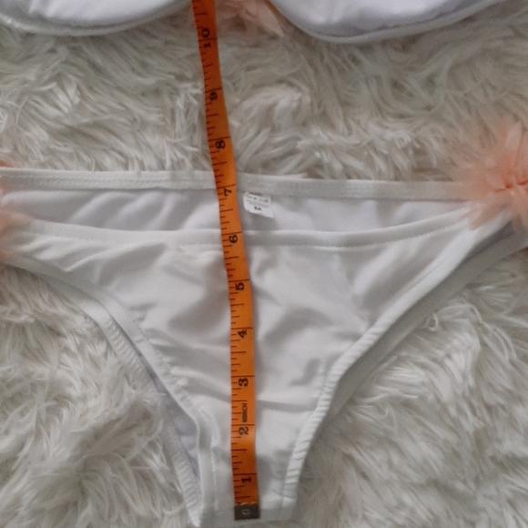 π LAST 1! Floral Trim White Bikini - Picture 5 of 5